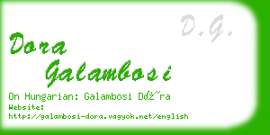 dora galambosi business card